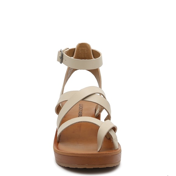 Lucky Brandi Hoami Sandals, Cream Color, Size 6 1/2 - Picture 2 of 8